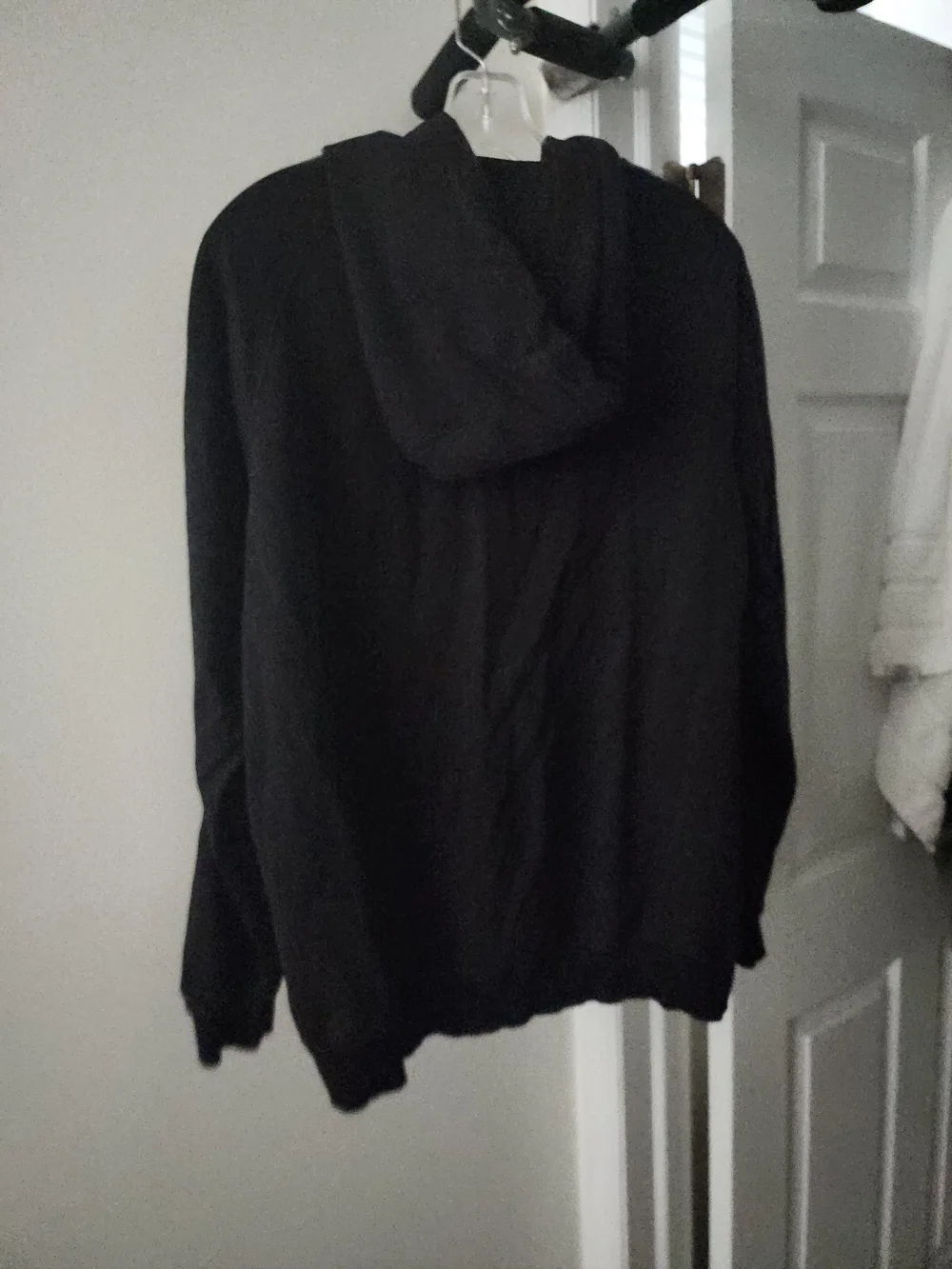 Authentic Gucci Black Zip Hoodie with Beige Logo Stripe